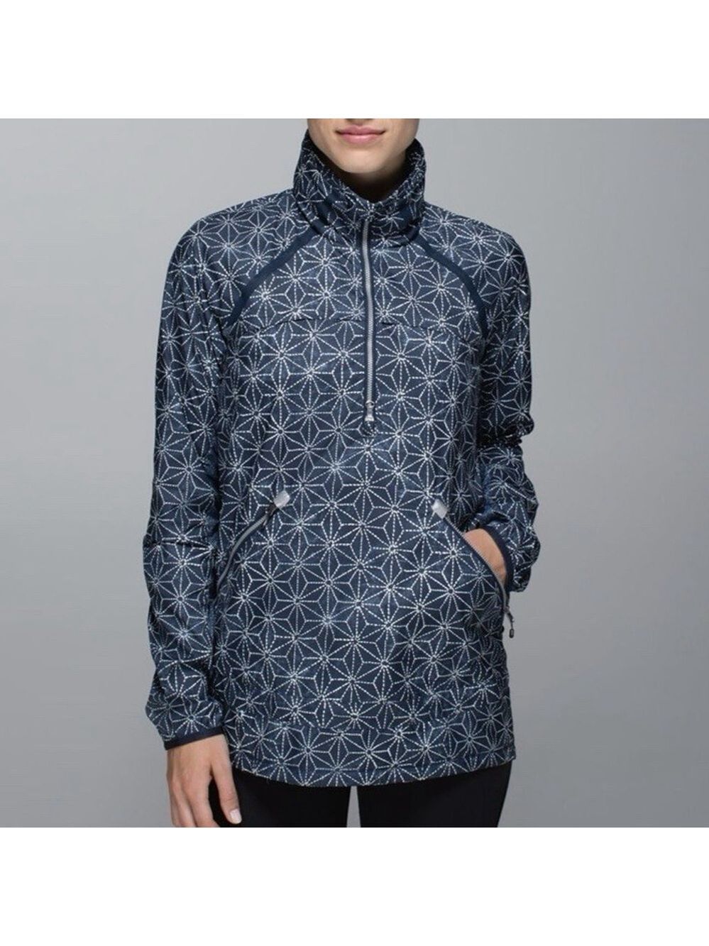 Lululemon Jacket Womens Blue Miss Misty II Rain Yoga Hooded running 6